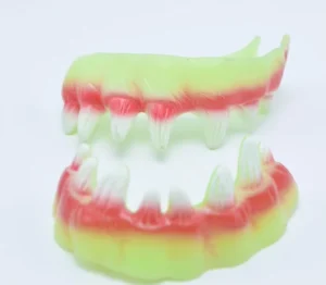 Vampire Glow-in-the-Dark Denture Fangs Costume Prop for Halloween Cosplay