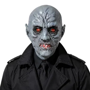 Vampire Latex Full-Head Mask with Red Eyes for Halloween Cosplay
