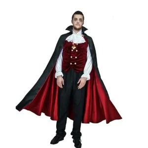 Vampire TV and Movie Costume with Bat and Cape PVC Outfit