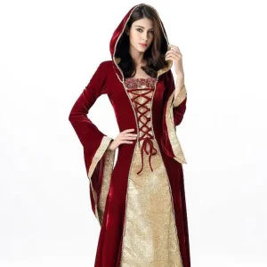 Victorian Court Dress Cosplay Queen Rose Party Dress Halloween Women’s Anime Costume