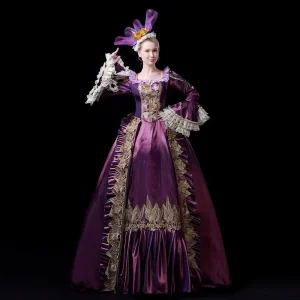 Victorian Medieval Renaissance Costume Dress Antoinette Theater Ball Gown With Hat