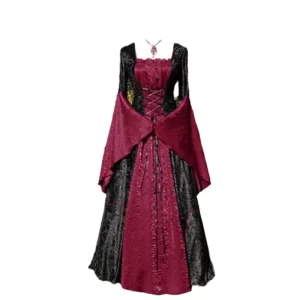 Vintage Court Dress Cosplay Middle Ages Queen Halloween Adult Carnival Party Dress Retro Deluxe Dress