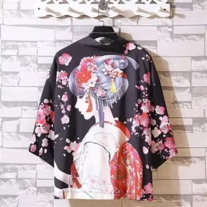 Vintage Crane Kimono Cape 3D Digital Printed COSPLAY Cardigan Harajuku Kimono