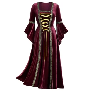 Vintage Dress Royal Clothing Medieval Costumes Carnival Party Cosplay Costume Middle Ages Retro Style Long Dress
