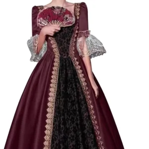 Vintage Medieval Renaissance Victorian Court Dress European Style Performance Costume