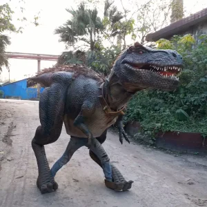 Walking T-Rex Dinosaur Costume with Feather for Parties