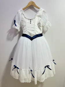 White Girls’ Stage Dance Dress for Children 6 16 Adult XS XXL Performance Wear Ballet Dancer Dress Performance
