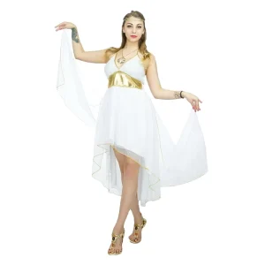 White Goddess Princess Costume Dress for Girls