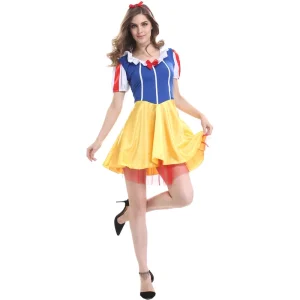 White Snow Princess Costume Fairy Tale Roleplay Cosplay Party Dress