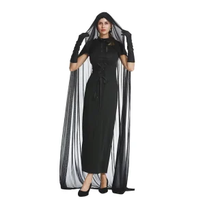 Witch Costume Vampire Bride Cloak Halloween Cosplay Costume