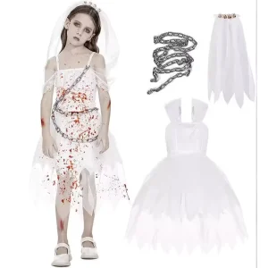 Witch Ghost Bride Vampire Costume Dress
