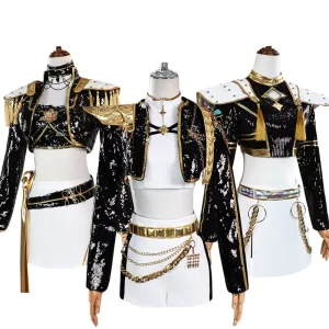 Witch Hunter Corps Mi Shielding Gold Costume Anime Witch Hunter Corps Stage Costume Zoe Lumy Role Play Costume