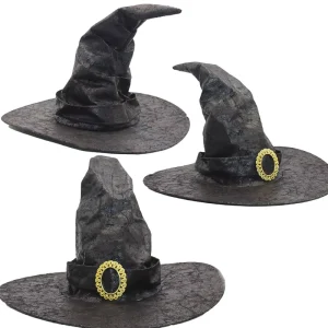 Witch Wizard Costume Hat, Golden Colorful Halloween Cosplay Party Hat for Kids