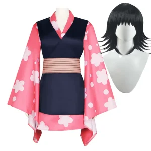 Women Anime Makomo Cosplay Kimono Uniform or Wig for Carnival Party AOKG 002
