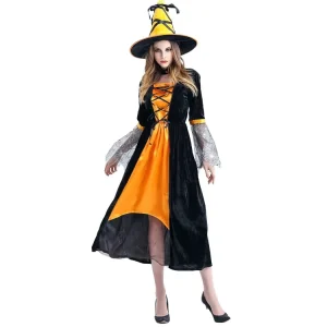 Women Hot selling Halloween Witch Cosplay Costumes Theme Party Performance Costumes Party Dresses