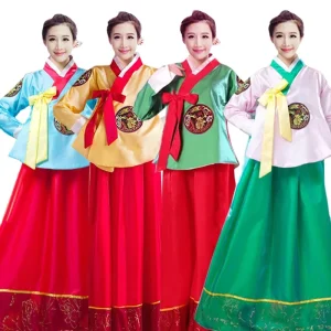 Women Korean Traditional Court Ladies Ethnic Dance Show Costume Korean National Costume Korean Hanbok Cosplay Dress KTWD 002