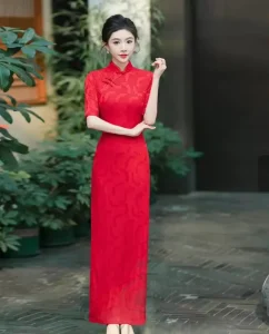 Women Modified Qipao Cheongsam Daily Wear Slim Fit Dress Elegant Performance Costume