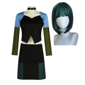 Women Total Drama Island Gwen Cosplay Costume Crop Top and Mini Skirts Costume AOKG 160