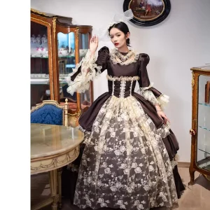 Women Victorian Renaissance Medieval European Court Queen Evening Masquerade Ball Gown Costume