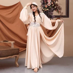 Women’s 720-Degree Swing Skirt Ancient Style Belly Dance Performance Costume