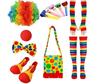 Women’s Adult Clown Costume for Cosplay Party Halloween Carnival
