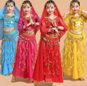 Women’s Belly Dancing Fancy Dress Halloween Carnival India Dance Performance Costume Outfit