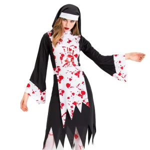Women’s Bloody Nun Zombie Costume Dress