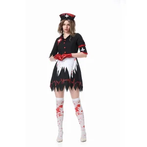 Women’s Bloody Zombie Doctor Nurse Vampire Costume Dress