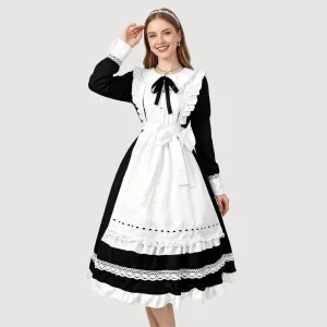 Women’s British Housekeeper Style Maid Dress Anime Cosplay Costume Supplier
