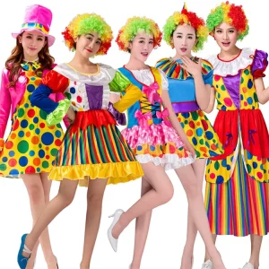 Women’s Carnival Circus Clown Fairy Costume Dress Polyester Stage Costume