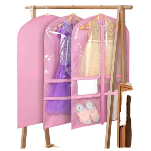 Women’s Children’s Polyester Zipper Garment Suit Bag Pockets Stage Dancerwear Wedding Dresses Dance Costume Sport Training