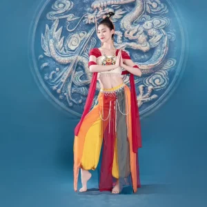 Women’s Chinese Classical Dance Costume, Dunhuang Feitian Opera Performance Polyester