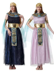 Women’s Egyptian Greek Goddess Cosplay Dress with Long Skirt