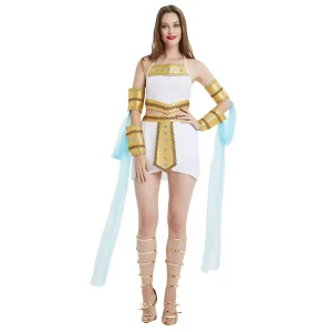 Women’s Goddess Empress White Dress Costume