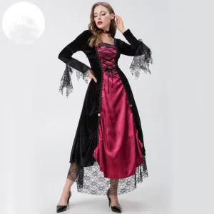 Women’s Gothic Witch Vampire Cosplay Dress