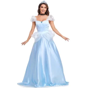 Women’s Halloween Fairy Tale Blue Princess Costume HCCD-024