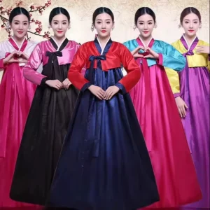 Women’s Hanbok Dress Korean Fashion Traditional Asian Palace Cosplay Performance Clothing 12 Colors