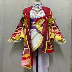 Women’s Kimono Dress Cosplay Costume with Wig and Shoes