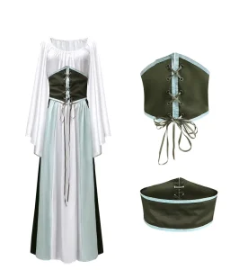 Women’s Medieval Renaissance Dress Vintage Royal Court Gown Princess Stage Costume