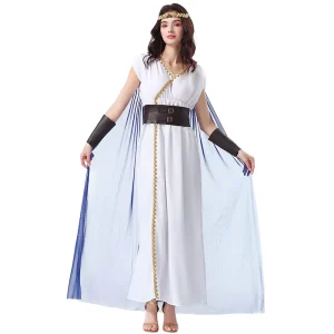 Women’s Moon Goddess Style Polyester Adult Costume Kits Ancient Mythology Medieval Halloween Cosplay Dresses Outfit