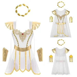 Womens Plus Size Ancient Greek Roman Dress Up Skirt Bodysuit Sets Nightclub Stage Vintage Themed Shows Cosplay
