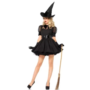 Women’s Plus Size Black Gothic Witch Costume