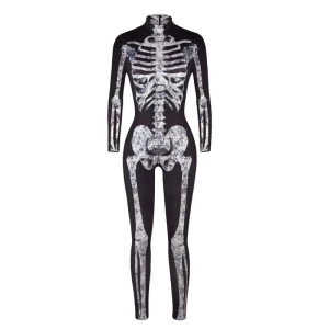 Women’s Skull Skeleton Monster Ghost Halloween Cosplay Jumpsuit Polyester