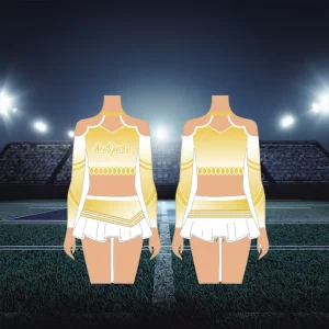 Women’s Spandex Polyester Competition Dancewear Cheer Costume and Majorette Team Uniform
