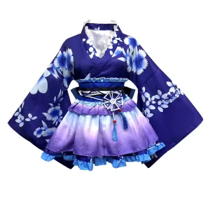 Women’s Traditional Japanese Kimono Polyester Cosplay Costume