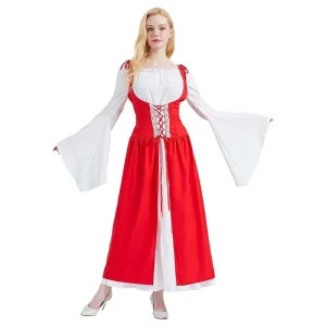Women’s Vintage Victorian Medieval Renaissance Over Dress Cosplay Costume WDEC-010