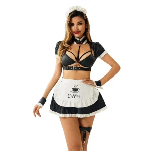 Women’s Waist-Baring Maid Uniform Lingerie Cosplay Costume