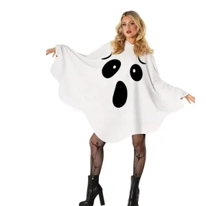 Women’s White Bat Ghost Witch Cosplay Costume Set