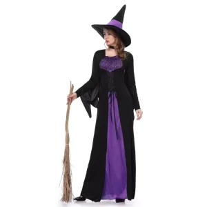 Women’s Witch Halloween Costume Dress for Club Parties and Stage Performances