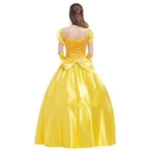 Yellow Fairy Halloween Princess Dress European Vintage Court Costume
